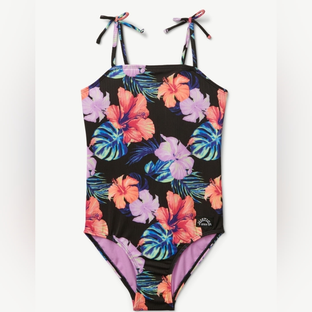 Like New! Justice Floral Swimsuit